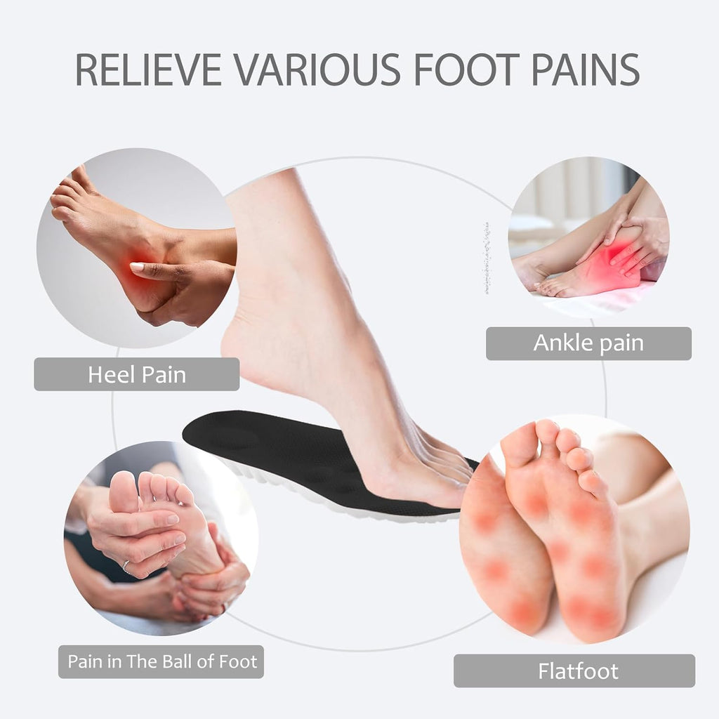 StepEase Cloud 4D Orthopedic Insoles for Foot Pain Relief | Heel pain Relief - Shock Absorption Insoles - Foot Comfort - Posture Support